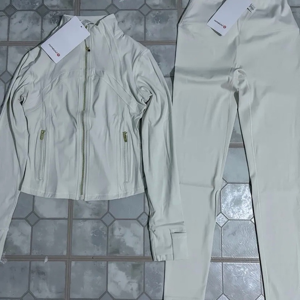 Women's Lululemon White Activewear Set